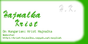 hajnalka krist business card